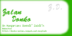 zalan donko business card